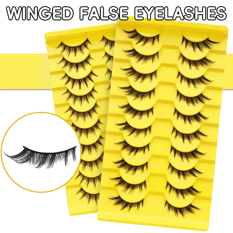 DINGSEN 10 Pairs Anime Eyelashes