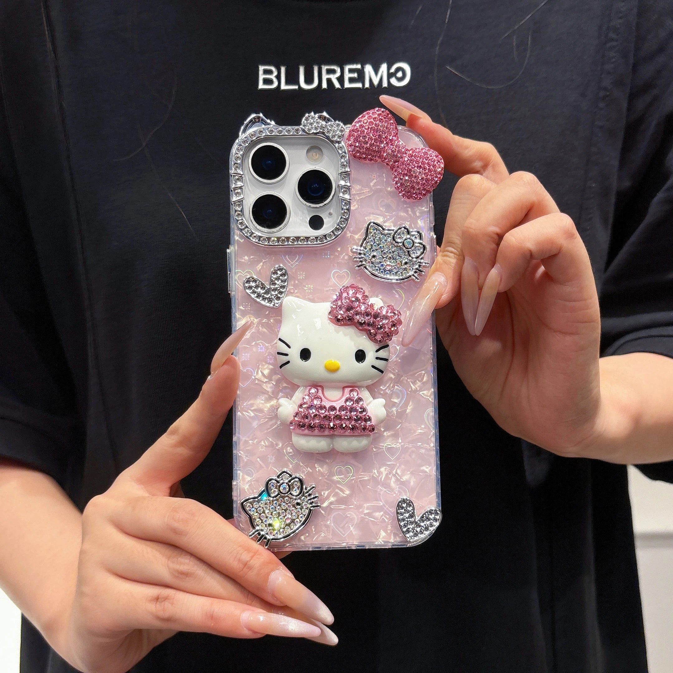 Luxury Cute Pink Diamond Hello Kitty Phone Case