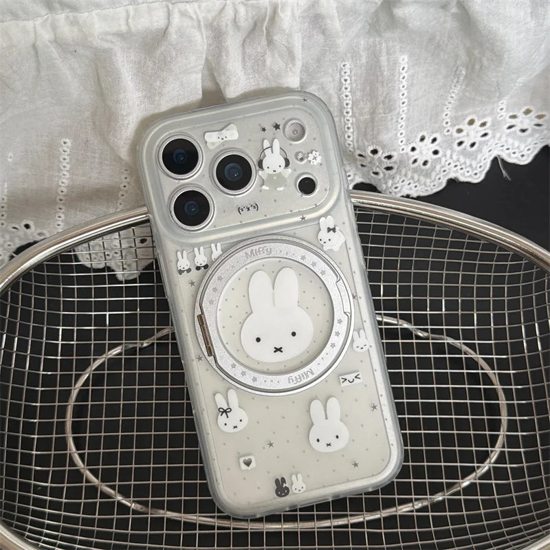 Cute Miffy Rabbit 360° Rotatable Stand Phone Case