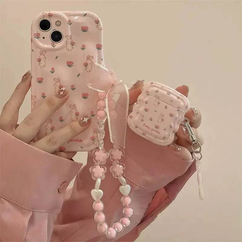 Bunny Rose with Chain Phone Case