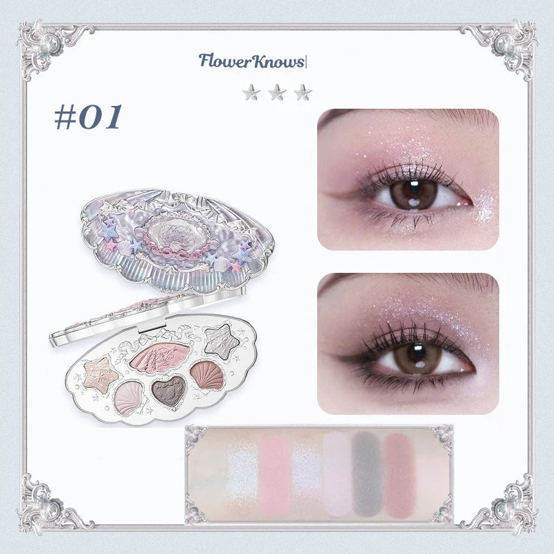Shell Pearl Collection Matte Pearl Six Color Eyeshadow Palette