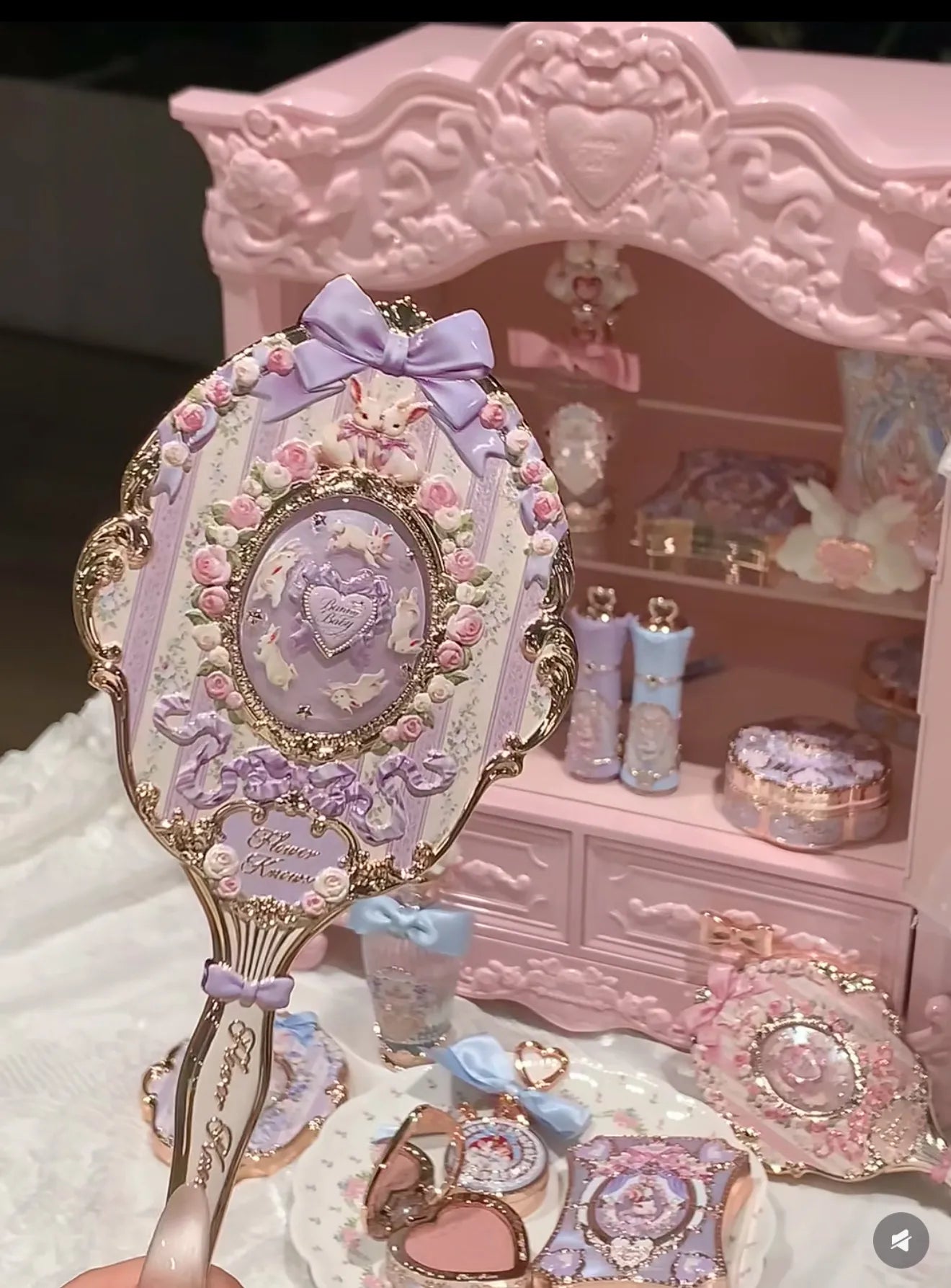 Strawberry Cupid Collection Hand Mirror