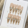 10pcs Green Flower Shimmer Press On Nails