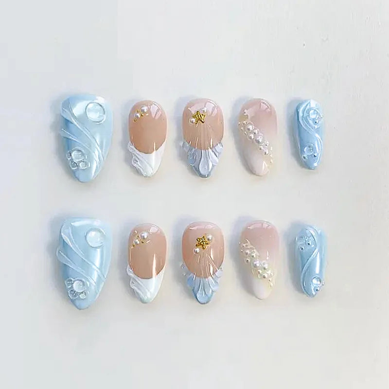 24Pcs Floral Press on Nails