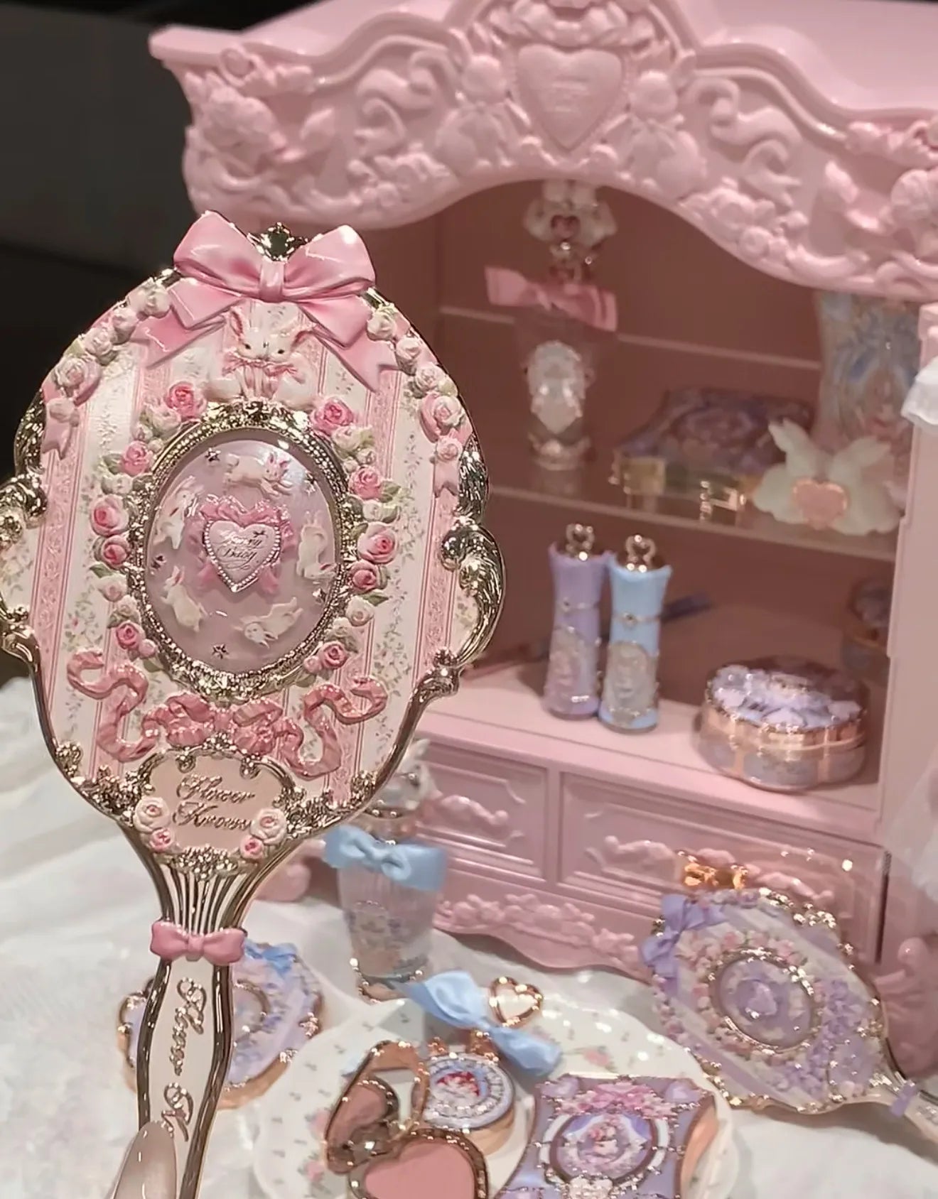 Strawberry Cupid Collection Hand Mirror
