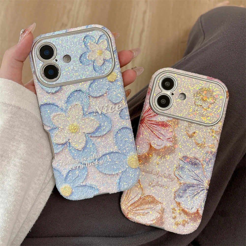 Luxury Bling Oil Painting Flower Phone Case
