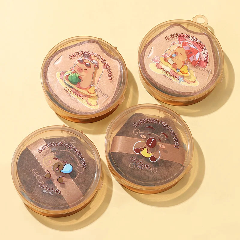 Capybara Soft Powder Puff Wet And Dry No Powder Absorption Makeup Sponge With Box For Easy Storage