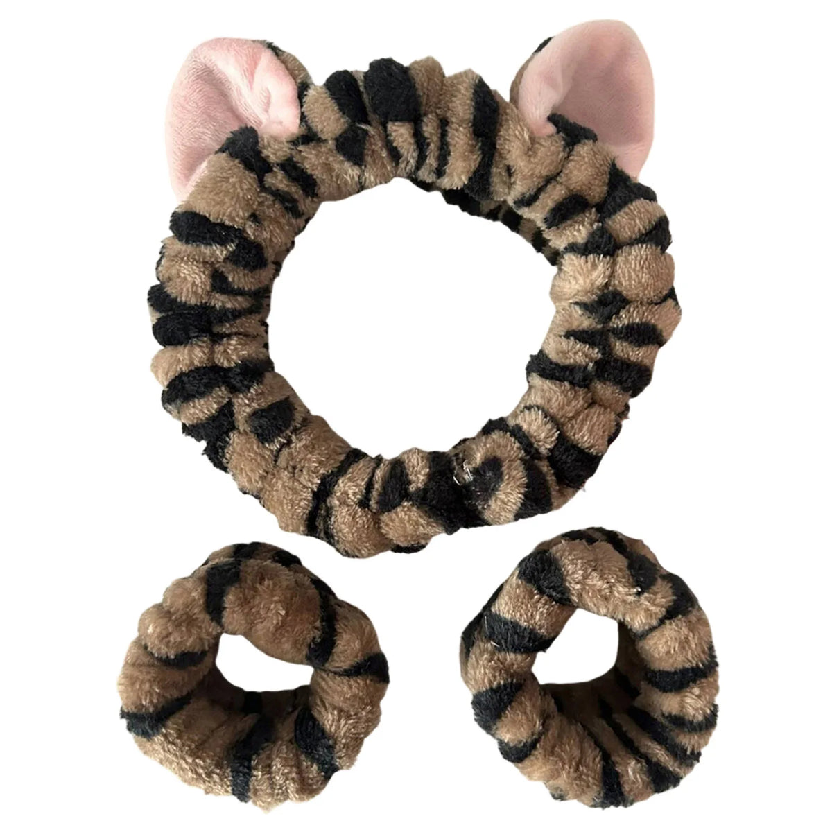 Plush Headband and Wrist Strap Set