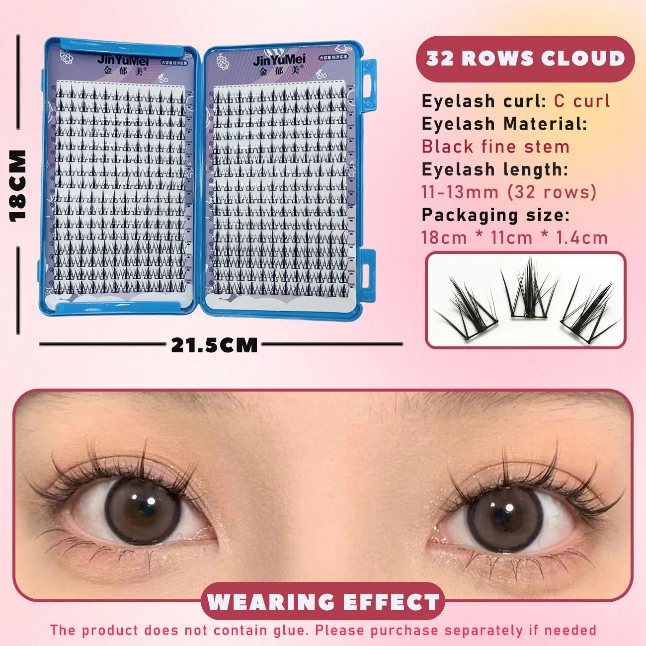 Professional Natural False Eyelashes | Individual Cluster Lashes