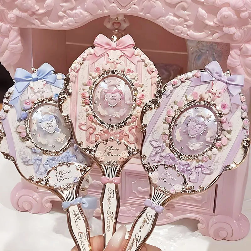 The Sweetie Bear Bunny Garden Collection Makeup Hand Mirror