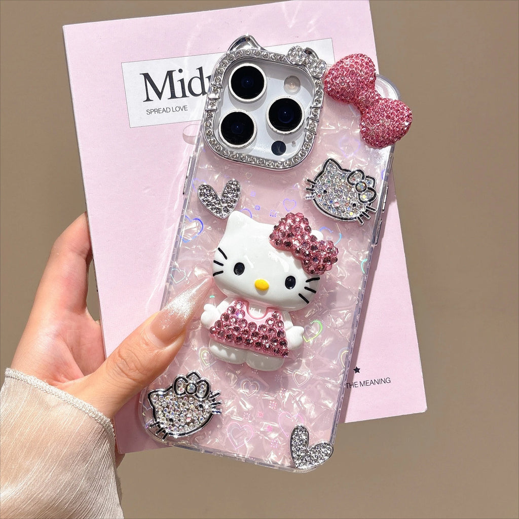 Luxury Cute Pink Diamond Hello Kitty Phone Case