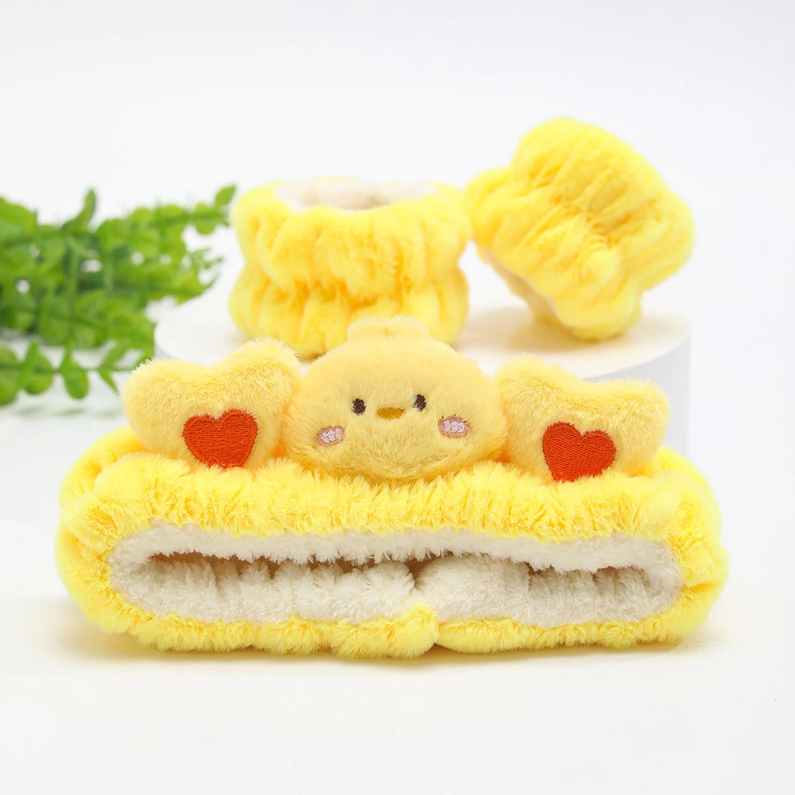 Plush Headband and Wrist Strap Set