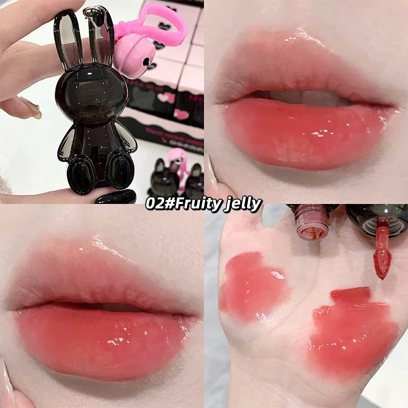 Gege Bear Rabbit Lip Cream & Gloss Keychain