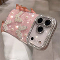 Rhinestone Border & Pearl Butterfly Phone Case