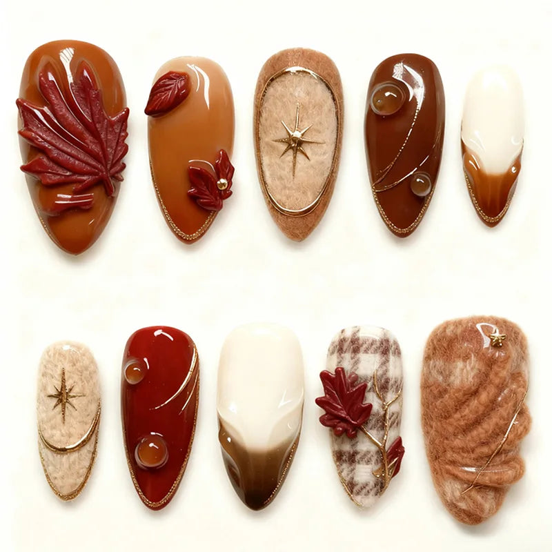 24Pcs Floral Press on Nails