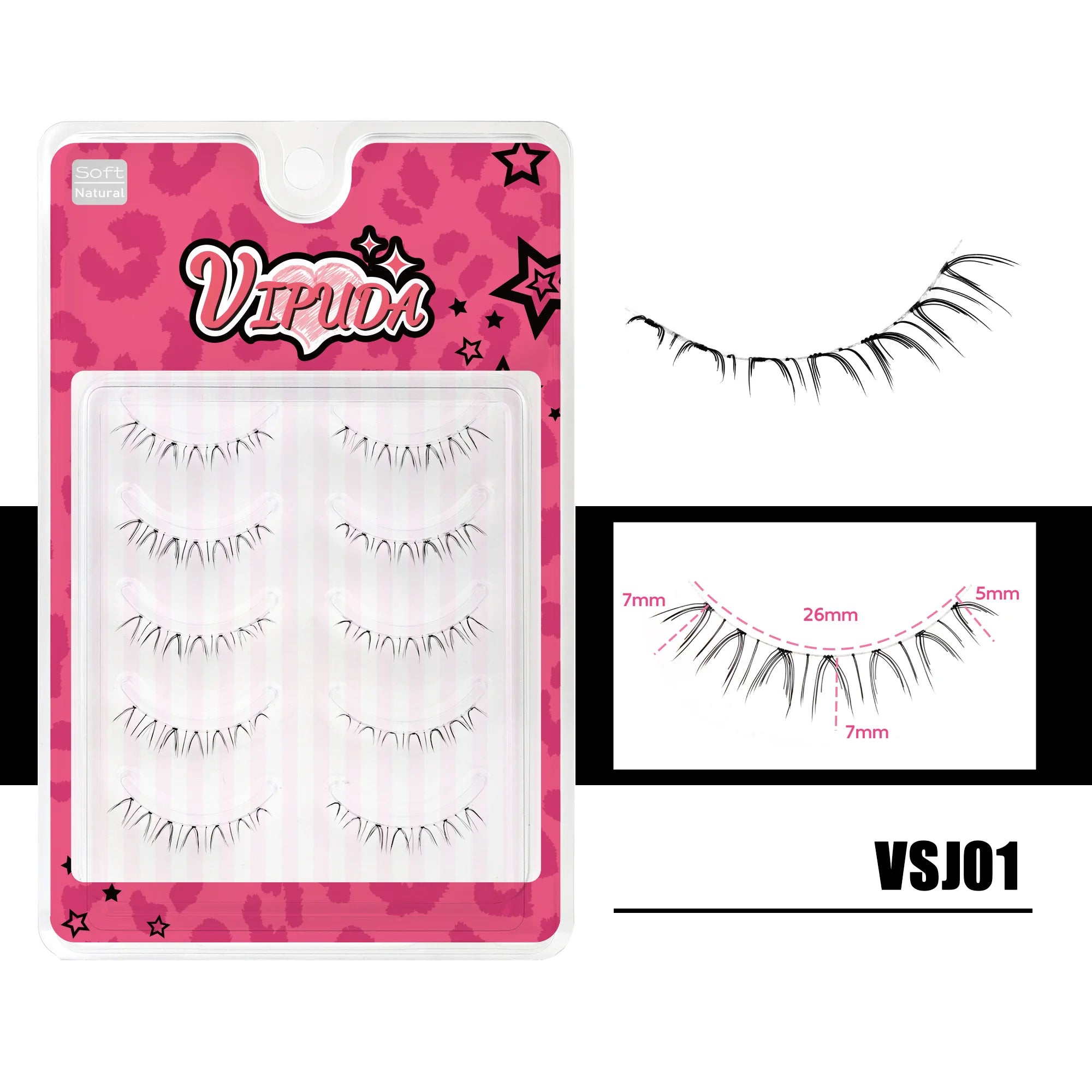 10Pairs Lower Manga Style Eyelashes