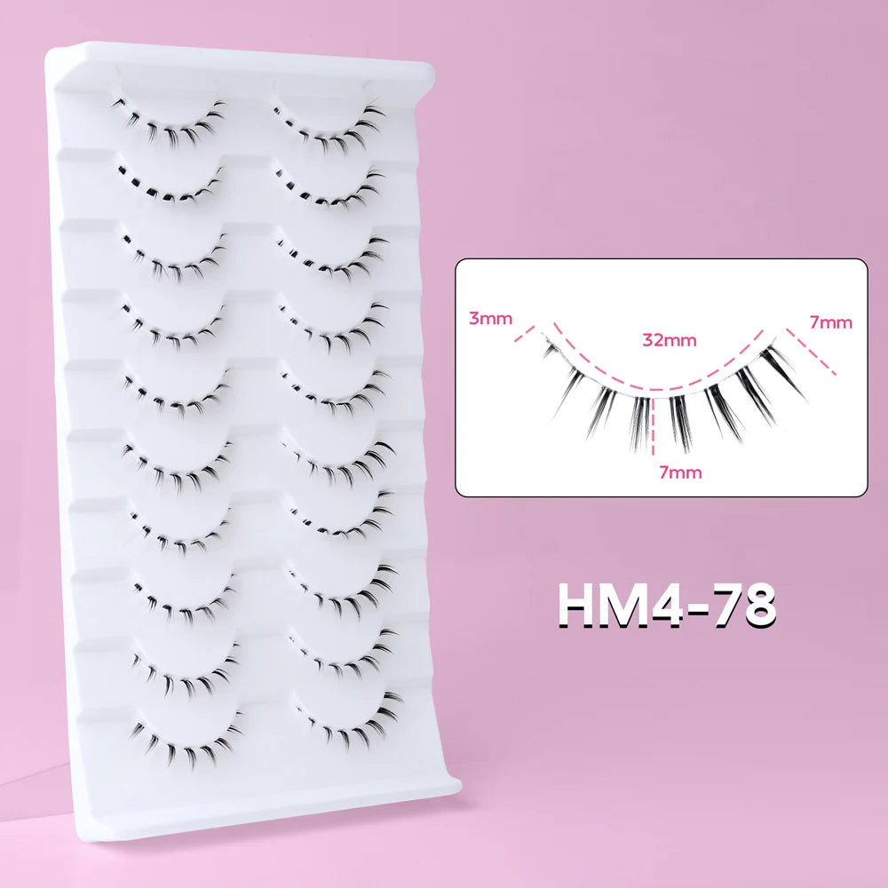 10Pairs Lower Manga Style Eyelashes