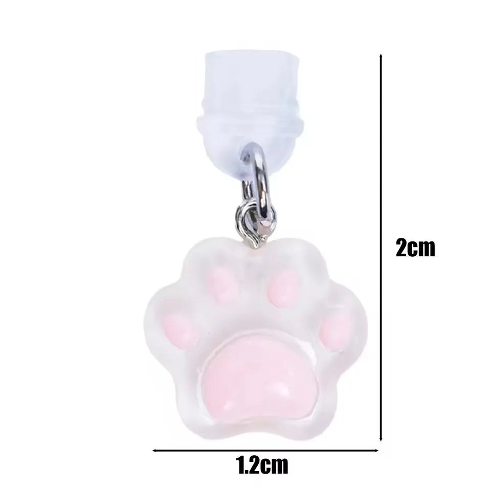 Cute Cartoon Cat Paw Dust Plug Pendant