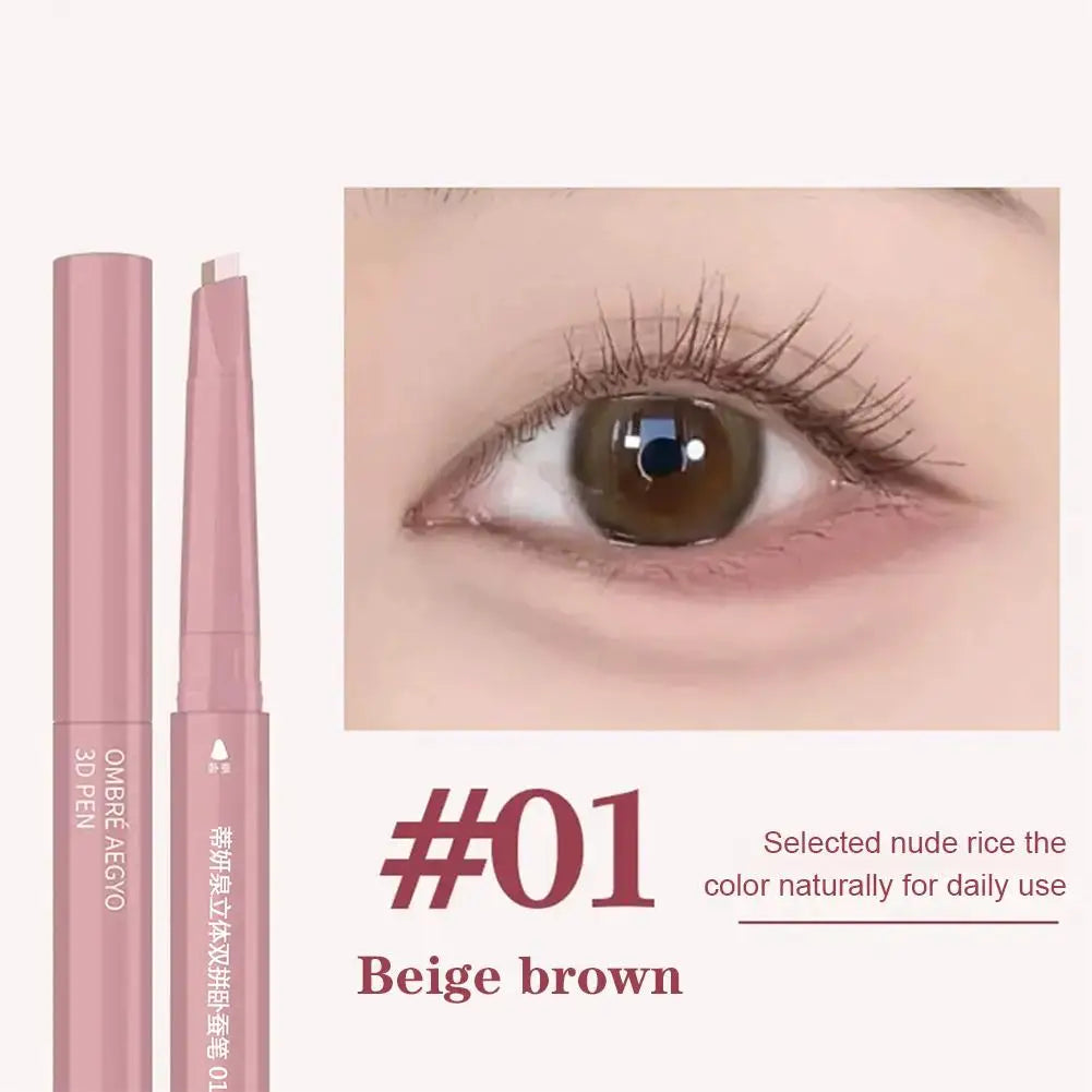 2 In 1 Double Ended Two-tone Silkworm Aegyosal Pen
