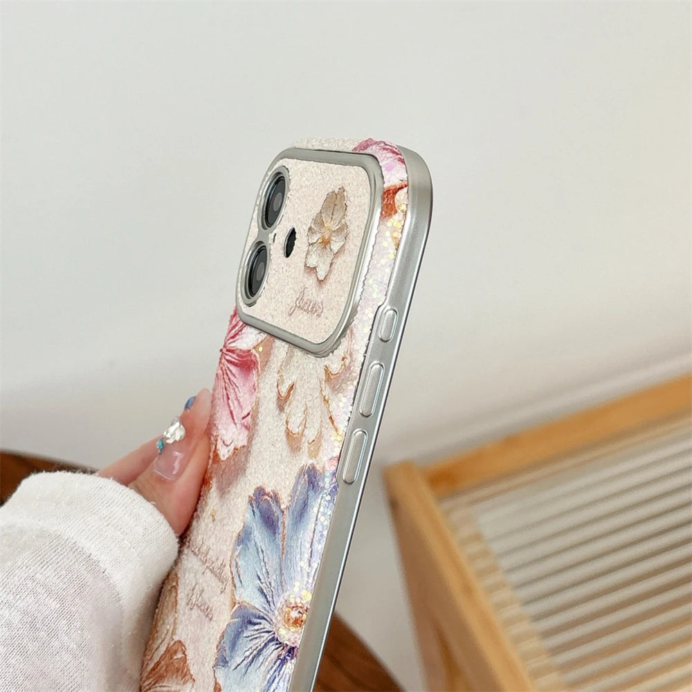 Luxury Bling Oil Painting Flower Phone Case