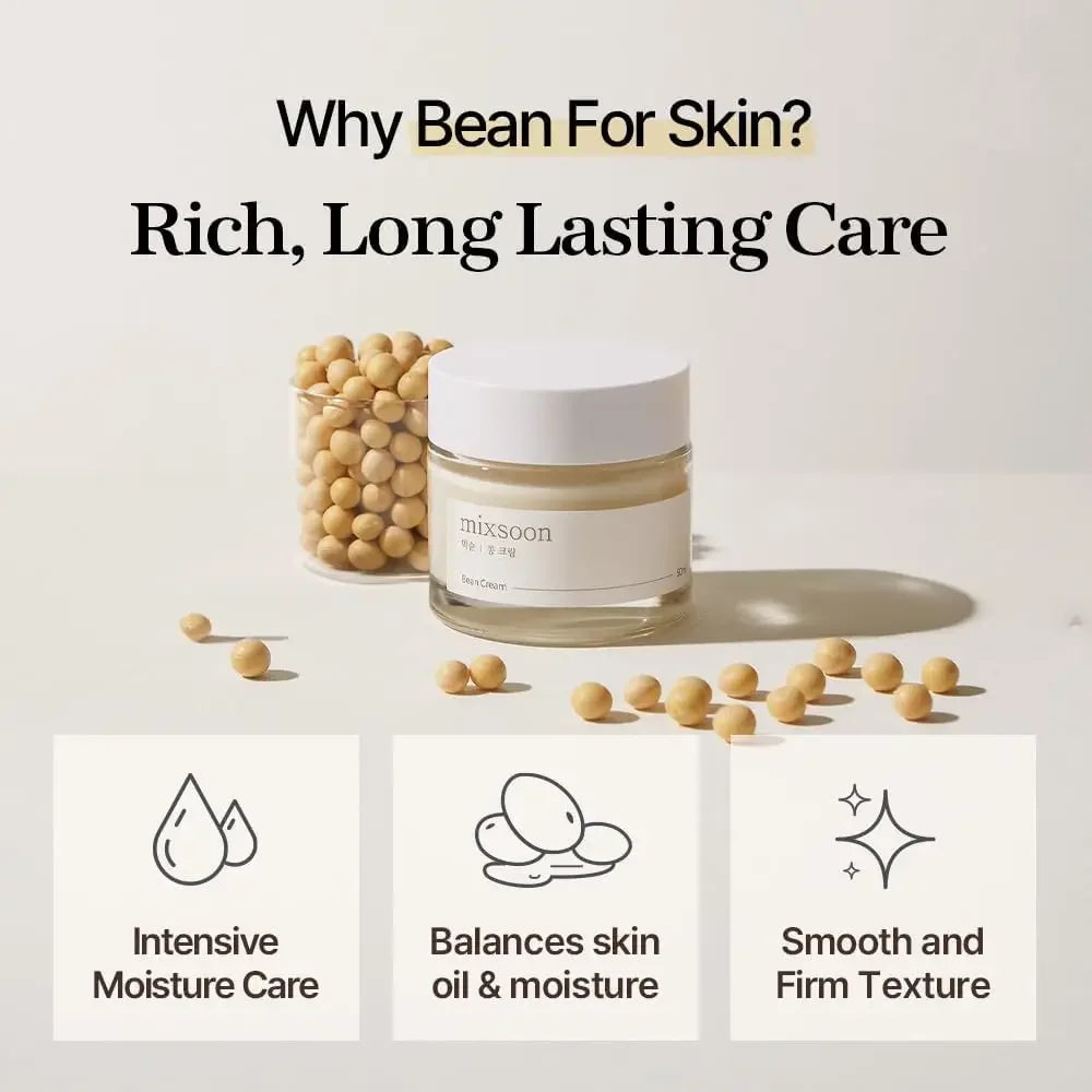 Mixsoon Bean Essence Cream Duo Set or Separate