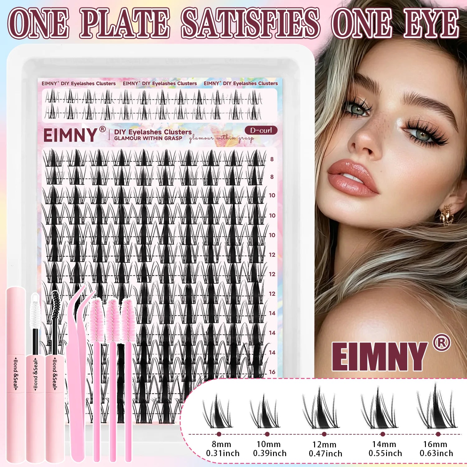 140 Cluster Korean-Style False Lash Extension Kit