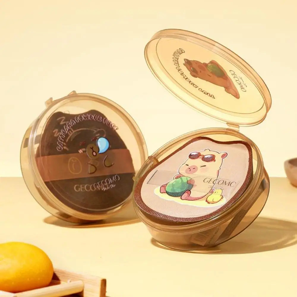 Capybara Soft Powder Puff Wet And Dry No Powder Absorption Makeup Sponge With Box For Easy Storage