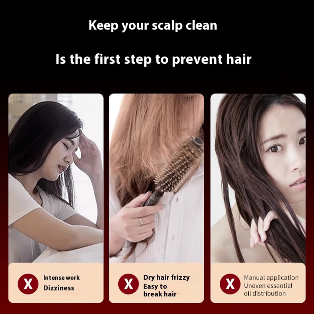 Red Light Electric Vibration Massage Comb
