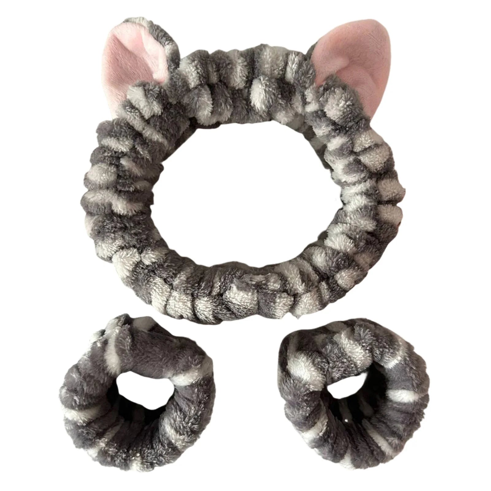 Plush Headband and Wrist Strap Set