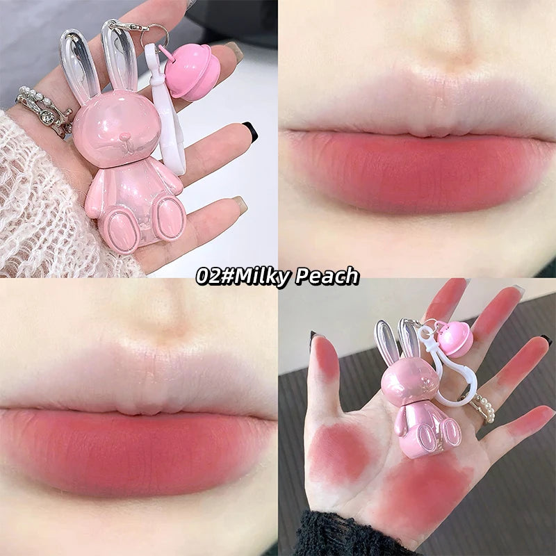 Gege Bear Rabbit Lip Cream & Gloss Keychain