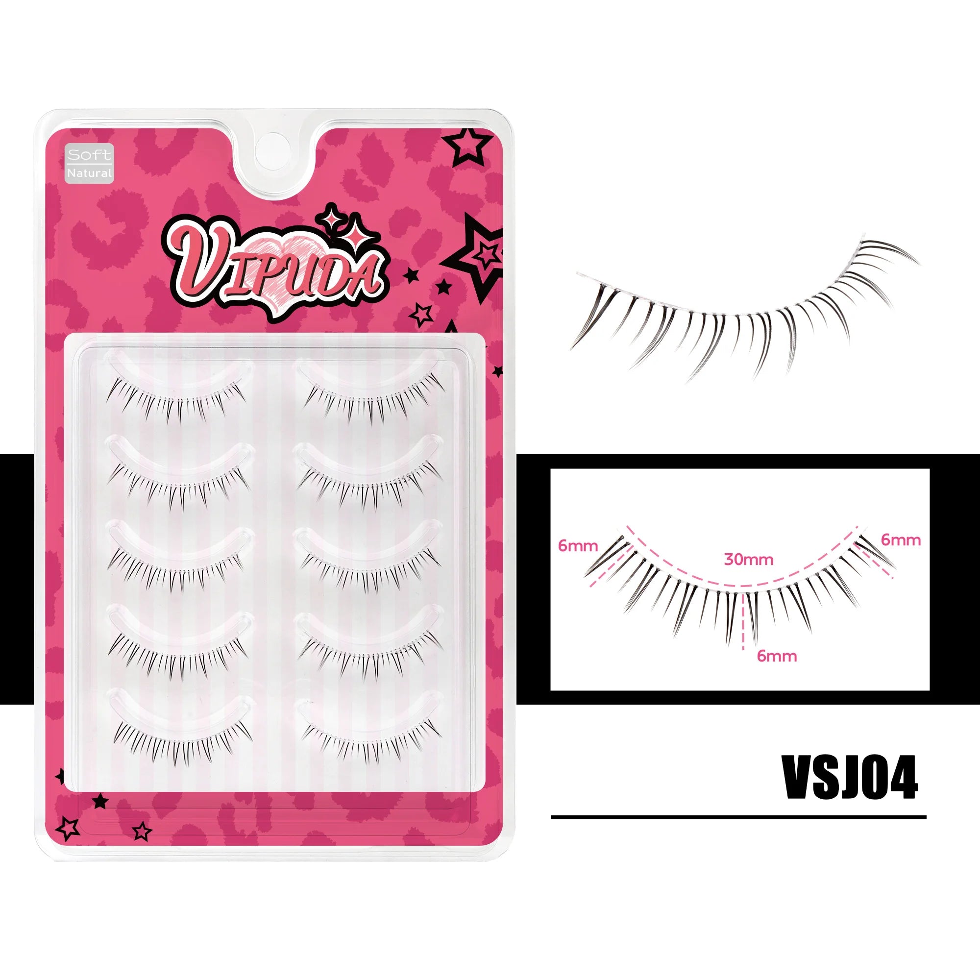 10Pairs Lower Manga Style Eyelashes