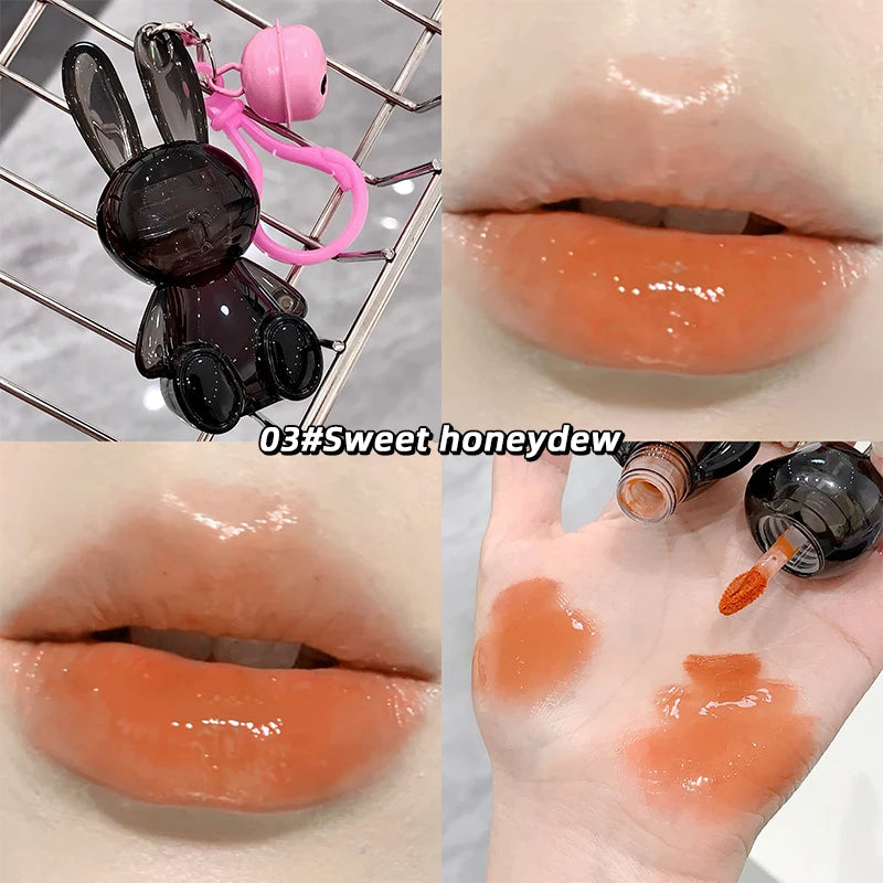 Gege Bear Rabbit Lip Cream & Gloss Keychain