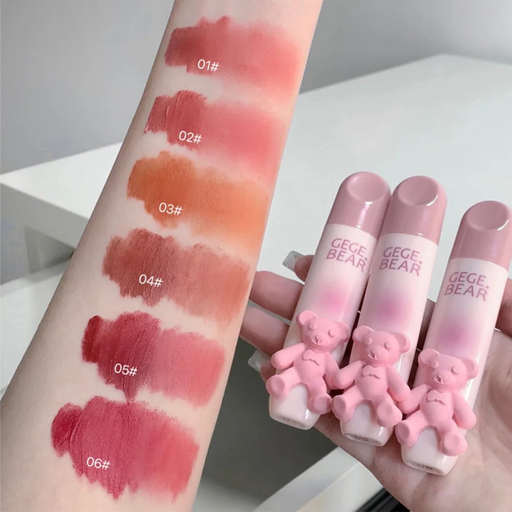 Gegebear Bear Lip Glaze Matte Velvet Lipstick