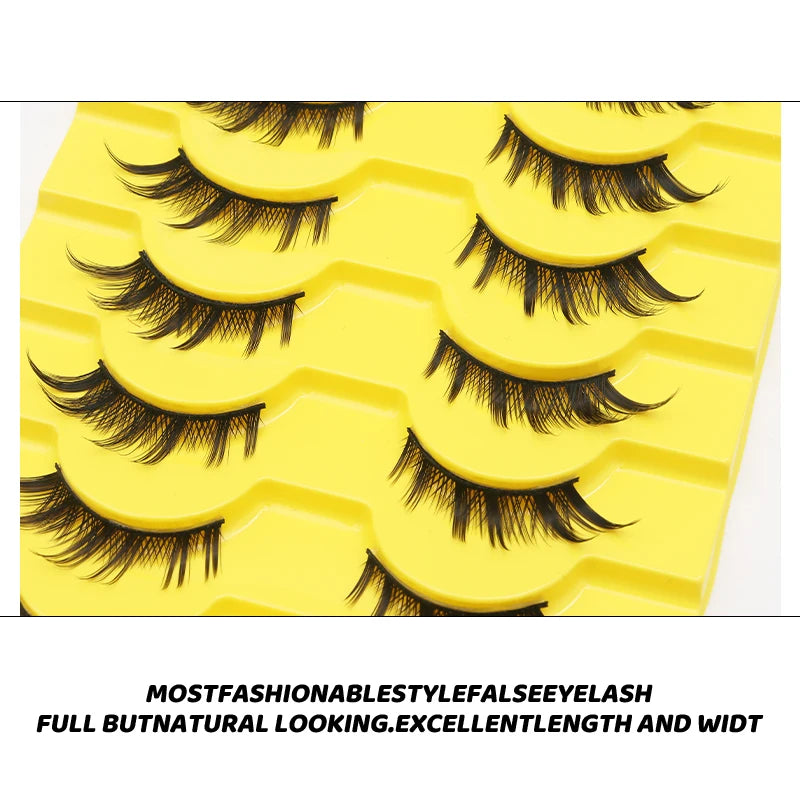DINGSEN 10 Pairs Anime Eyelashes