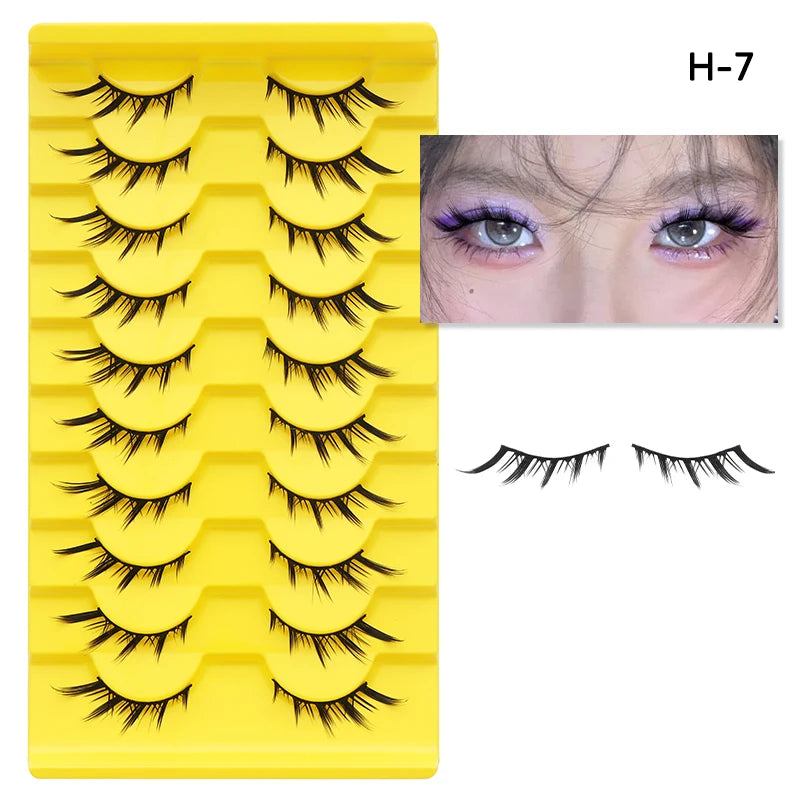 DINGSEN 10 Pairs Anime Eyelashes