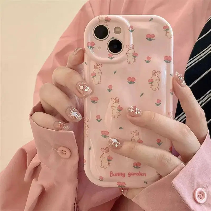 Bunny Rose with Chain Phone Case