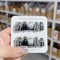 3D Rivet Rhinestone Stars Punk Press On Nails