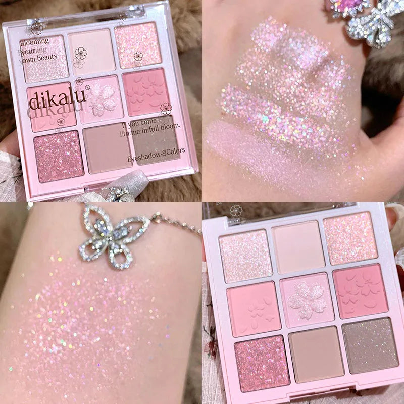 DIKALU 9-Color Sakura Eyeshadow Palette