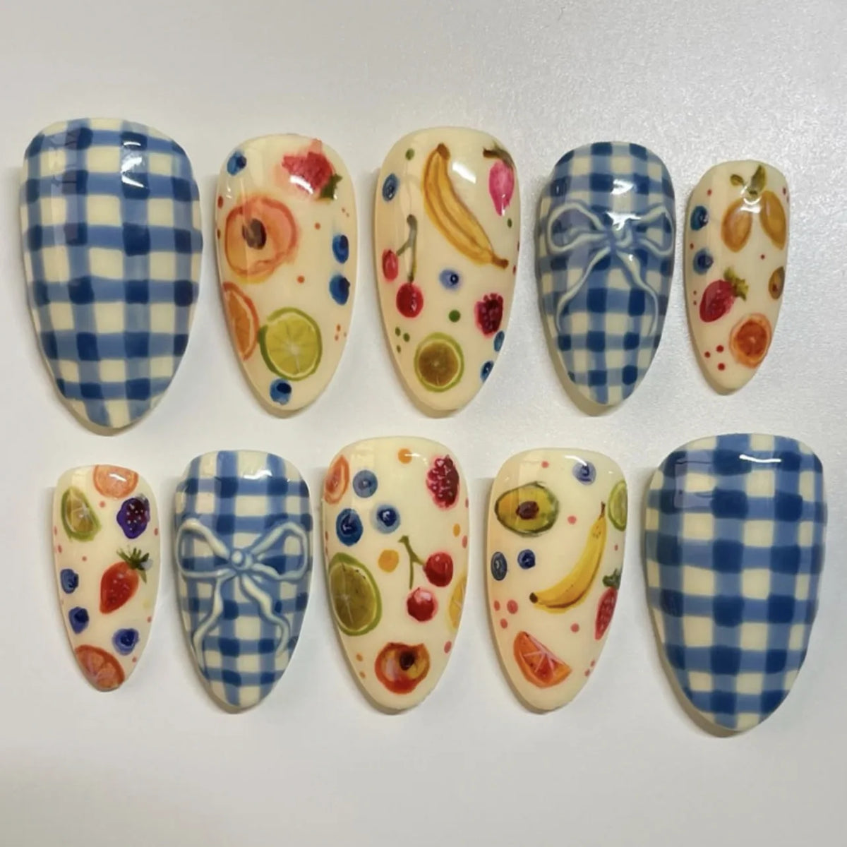 24Pcs Floral Press on Nails