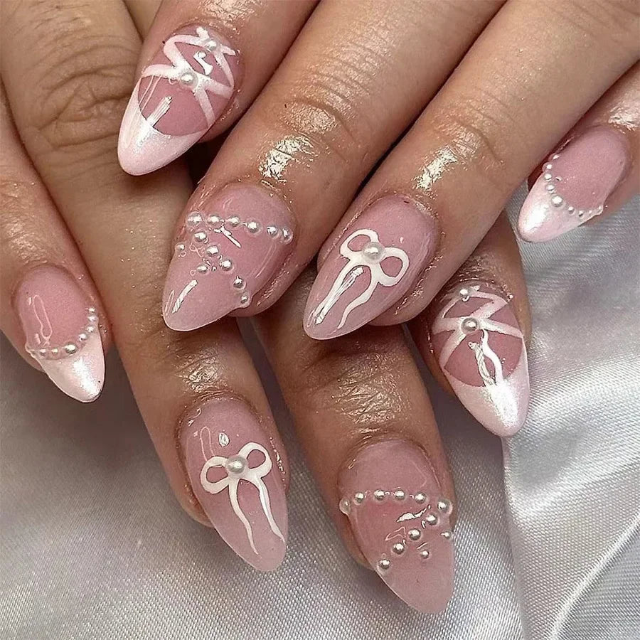 24Pcs Floral Press on Nails