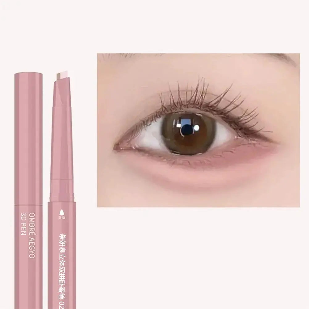 2 In 1 Double Ended Two-tone Silkworm Aegyosal Pen