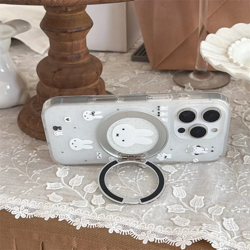 Cute Miffy Rabbit 360° Rotatable Stand Phone Case