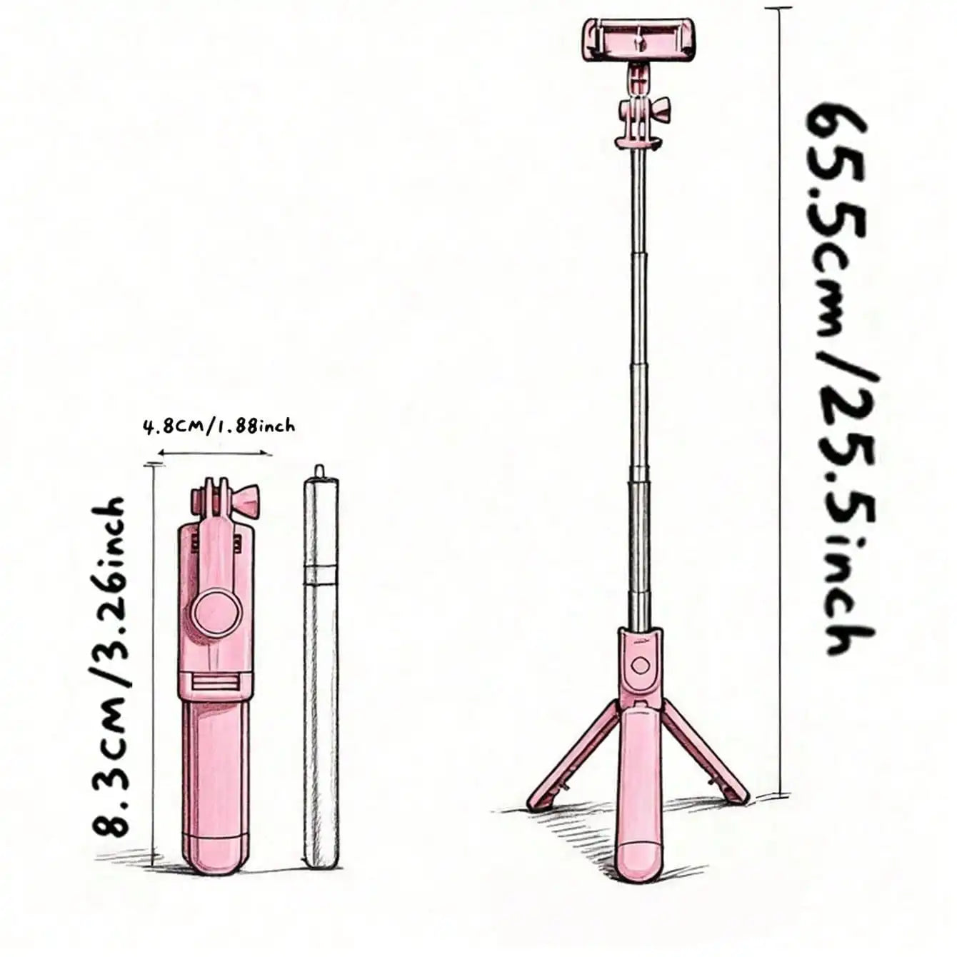 Wireless Selfie Stick With Tripod Stand