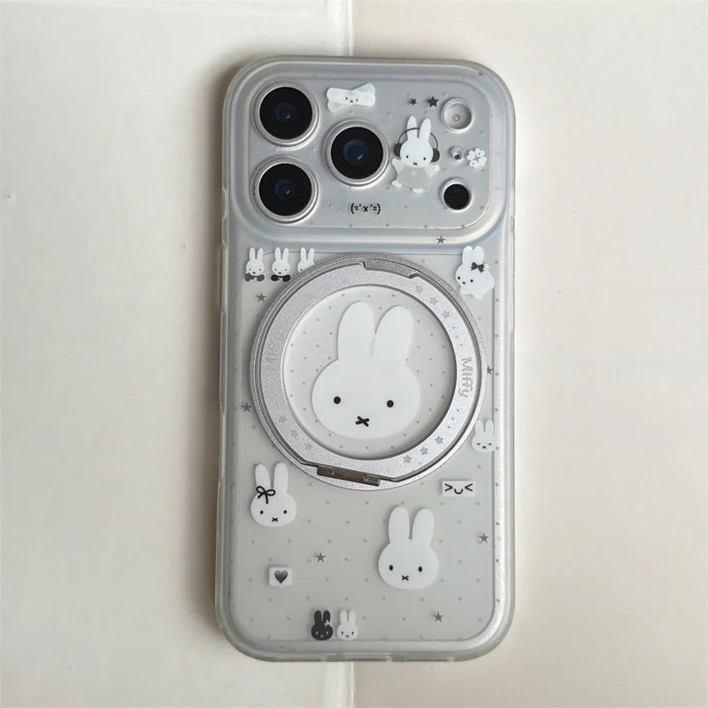 Cute Miffy Rabbit 360° Rotatable Stand Phone Case
