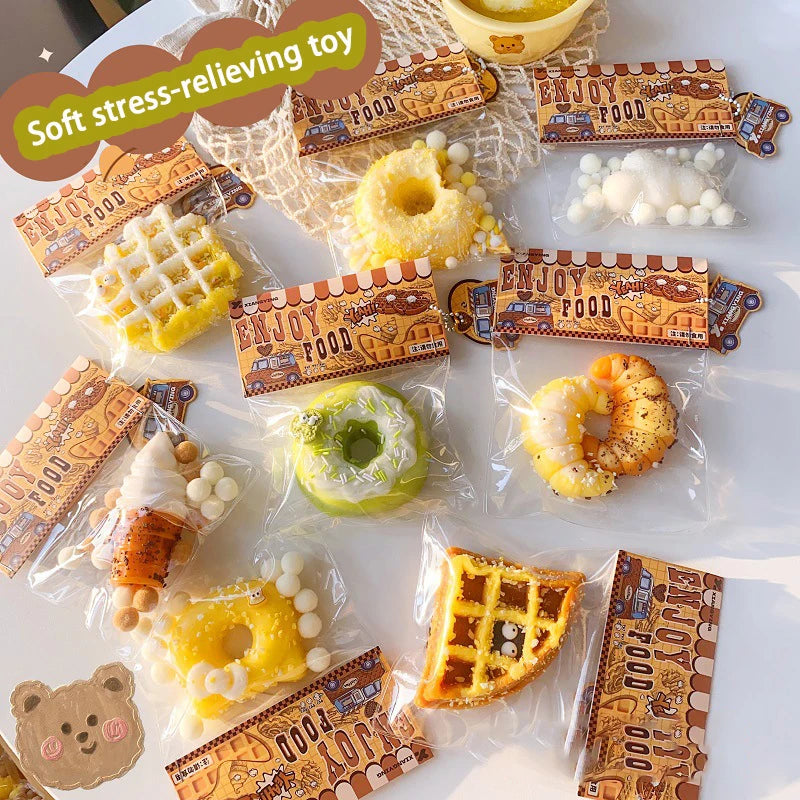 Food squeezing toys, soft and sticky with slow rebound, squeeze and relax jelly stress relief toys, for children and adults.