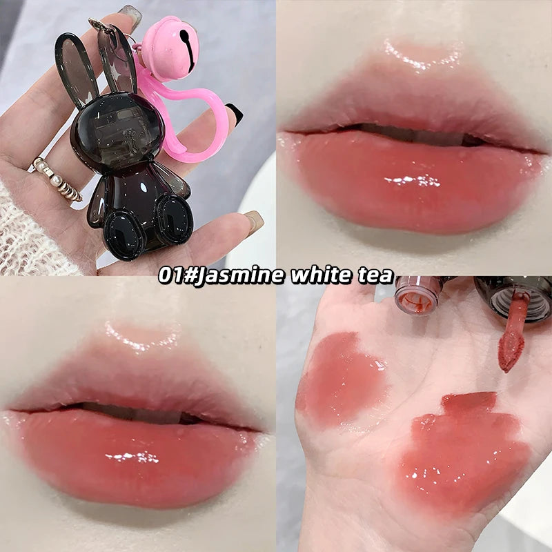Gege Bear Rabbit Lip Cream & Gloss Keychain