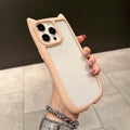 Cute 3D Cat Ear & Claw Grip Phone Case