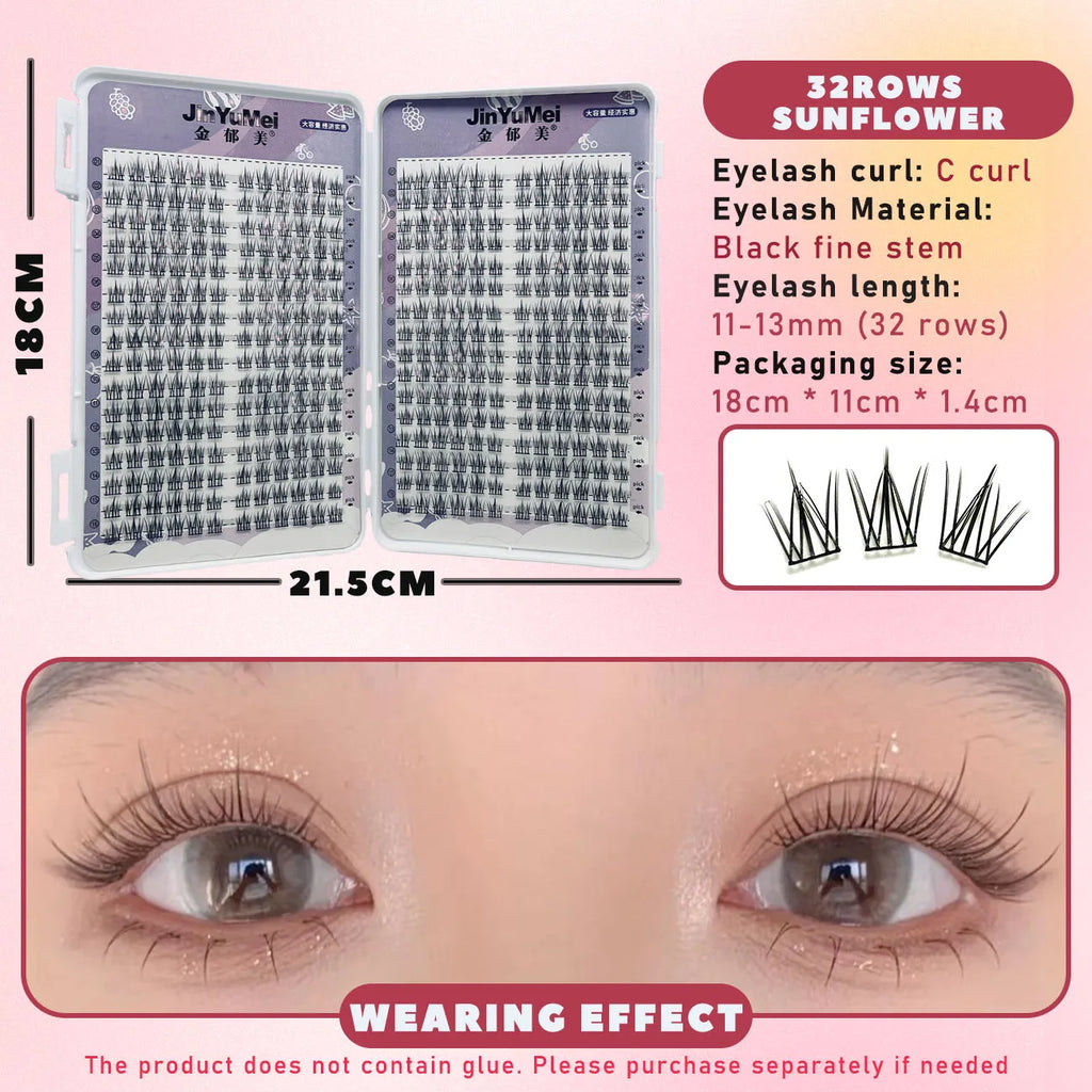 Professional Natural False Eyelashes | Individual Cluster Lashes