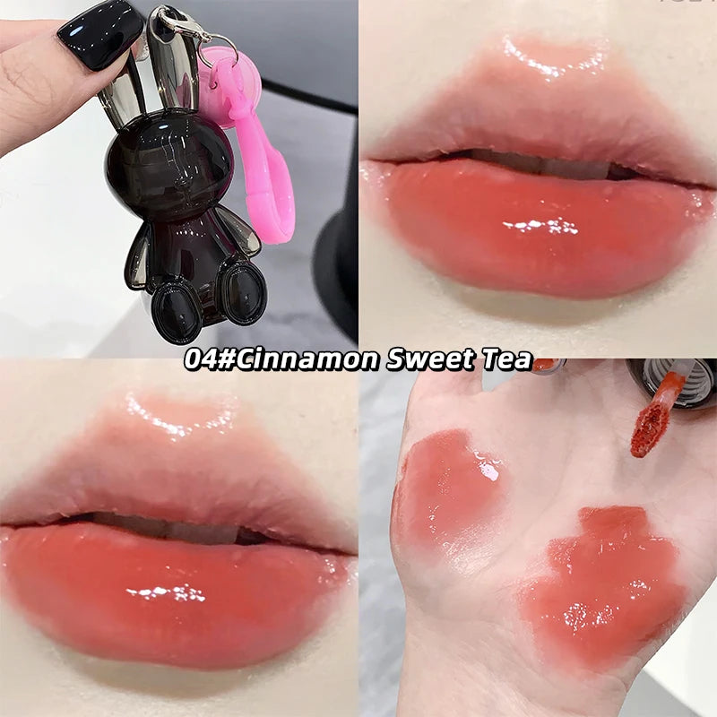 Gege Bear Rabbit Lip Cream & Gloss Keychain
