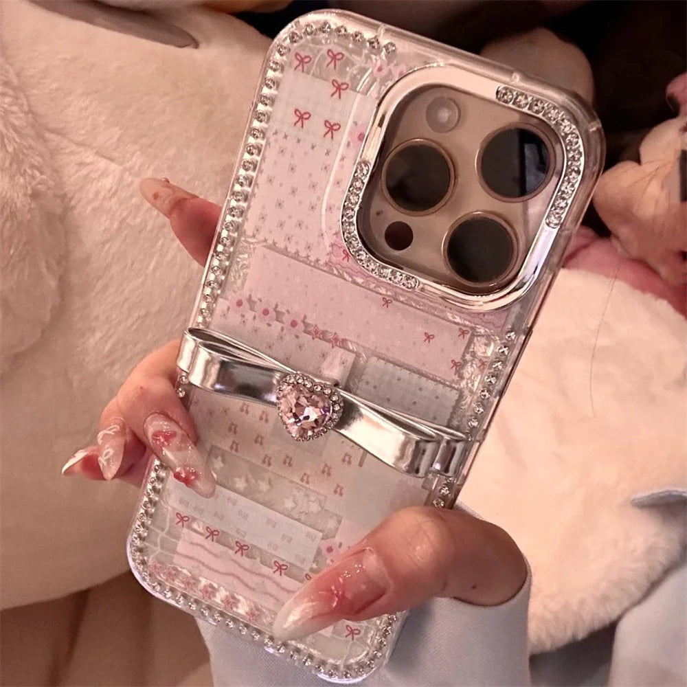 Luxury Rhinestone with Small 3D Bows Phone Case